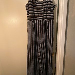 Xhilaration striped jumpsuit